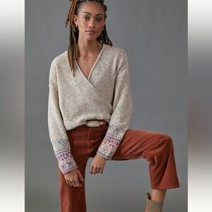Anthropologie Pilcro Drew Surplice Sweater,  size XL